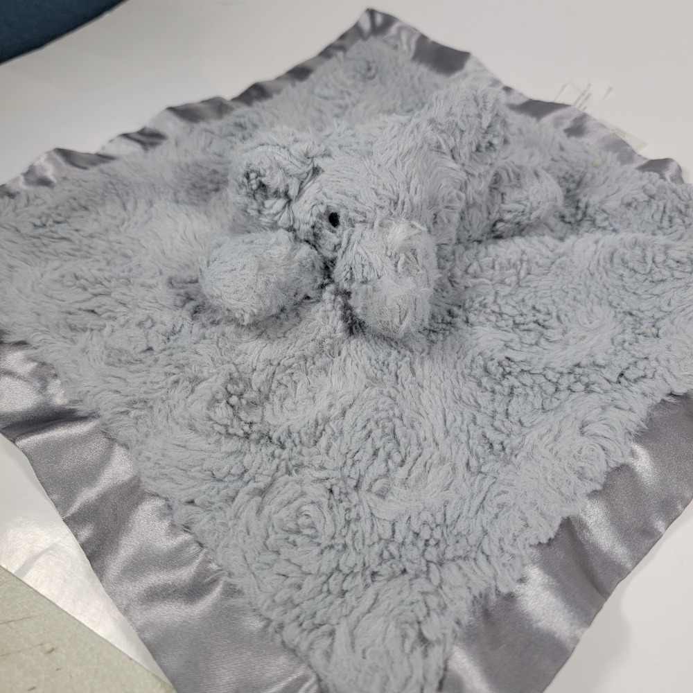 Cloud Island Gray Elephant Lovey Security Blanket Rosette Swirl Plush Target